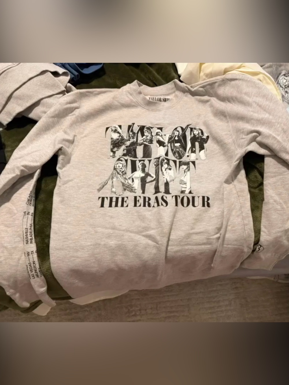 Heather Gray 'The Eras Tour' Graphic Crewneck Sweatshirt